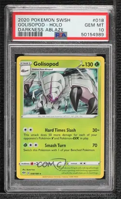 Golisopod Holo Pokemon Sword & Shield Darkness Ablaze PSA 10 GEM MT - Image 1