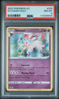 2022 POKEMON GO #035 SYLVEON-HOLO PSA 8 - Image 1