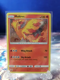 Moltres SM143 Sun & Moon Cosmos Holo Black Star Promo Pokemon TCG LP - Image 1