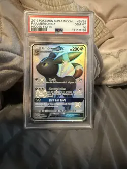 2019 Pokemon Sun & Moon Hidden Fates Shiny Umbreon GX SV69/SV94 PSA 10 Gem Mint - Image 1