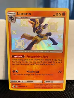 Pokemon TCG Lucario Hidden Fates SV22/SV94 Holo Shiny Holo Rare - Image 1