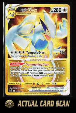 Lugia VSTAR (Secret) (211) #211/195 Pokemon TCG SWSH12: DMG CREASE - Image 1