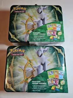 Pokemon Arceus Collectors Chest Lunchbox Tin Spring 2022 Edition Sealed LOT OF 2 - Image 1