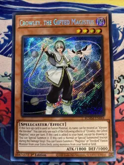 Yu-Gi-Oh! Crowley, the Gifted of Magistus BLMM-EN044, Secret Rare 1st Ed - Image 1