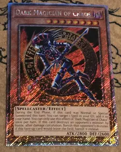 Yugioh Dark Magician of Chaos RA03-EN134 1st Edition Platinum Secret Rare NM - Image 1