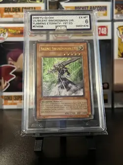 Yugioh Silent Swordsman LV5 Ultimate 1st Edition FET-EN008 AGS 6 Ex- Mint - Image 1