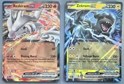 Pokemon TCG - Zekrom EX 034/086 & Reshiram EX 020/086 - 2 CARD LOT - NM - Image 1