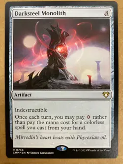 MTG 1x Darksteel Monolith # 743 Commander Masters Magic the Gathering Card x1 NM - Image 1