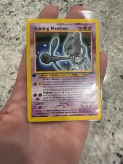 Shining Mewtwo 1st Edition 109/105 Neo Destiny Holo Pokemon Card NM - Image 2