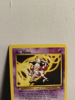 Mr. Mime 27/130 Non Holo Rare Base Set 2 - Pokemon Card WOTC - MP - Image 2