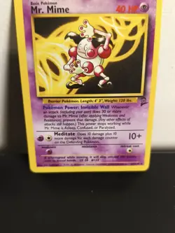 Mr. Mime 27/130 Non Holo Rare Base Set 2 - Pokemon Card WOTC - MP - Image 3