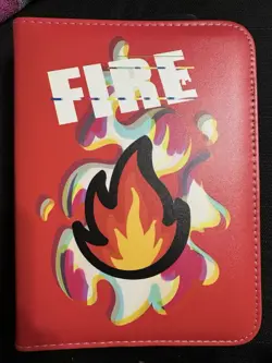 Trading Card Binder Pokemon 4 Pocket 440 Card Sleeves Leather, Zipper, Strap - Image 1