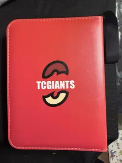 Trading Card Binder Pokemon 4 Pocket 440 Card Sleeves Leather, Zipper, Strap - Image 3