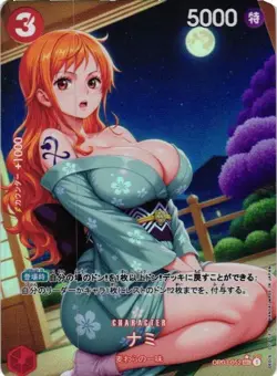 NAMI ONE PIECE Holographic Custom Art Goddess Story Collectible Card - Image 1