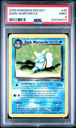 2000 Pokemon 1st Edition Rocket # 46 Dark Wartortle PSA 9 Card MINT! NEW CERT - Image 1