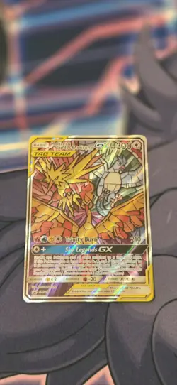 Moltres Zapdos Articuno GX Tag Team SM210 Pokemon Card Black Star Promo - Image 2