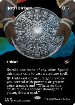 MTG English Herd Heirloom (Borderless) NM Normal Tarkir: Dragonstorm - Image 1