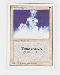 Magic the Gathering ~ MTG ~ 1x Holy Strength ~ UNLIMITED ~ M/NM ~ - Image 1