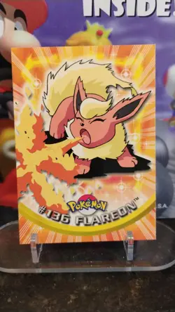 FLAREON Series 3 TV Animation Ed. POKEMON Non-Holo TOPPS 2000 Trading Card #136 - Image 1