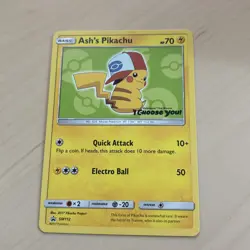 Ash's Pikachu - SM112 - Black Star Promo - Pokemon Card - NM/M - Image 1