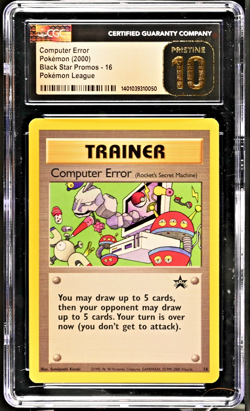 Computer Error #16 - 2000 Pokemon League Black Star Promo - CGC Pristine 10 - Image 1