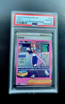 2025 POKEMON PRE EN-PRISMATIC EVOLUTIONS SPECIAL ILLUSTRATION RARE LACEY PSA 10 - Image 1