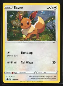 Pokemon Eevee SWSH095 Sword & Shield Cosmos Holo Black Star Promo NM - Image 1