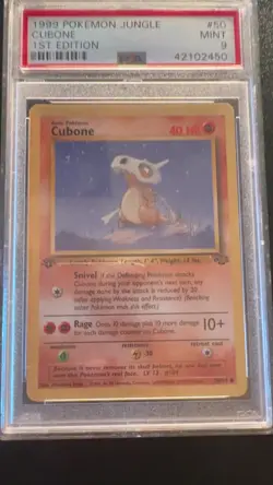 1999 POKEMON JUNGLE #50 CUBONE MINT 1st Edition PSA 9 - Image 2