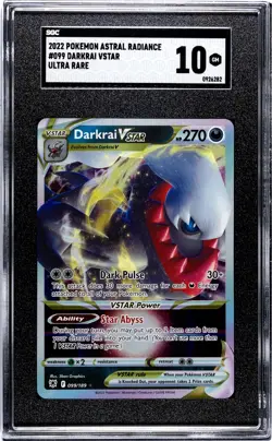 2022 Pokemon Astral Radiance #099/189 Darkrai VSTAR SGC 10 - Image 1