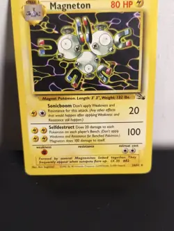Magneton - 26/62 - Fossil Unlimited Rare Non-Holo Pokemon TCG 1999 - MP - Image 3