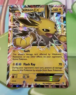 2016 Pokemon TCG Jolteon EX 28/83 Generations Holo Lightly Played - Image 1