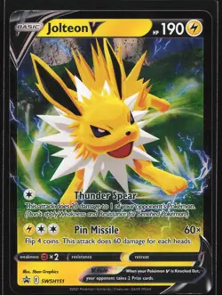 Pokemon Jolteon V SWSH151 Sword & Shield Holo Black Star Promo NM - Image 1