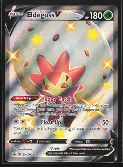 Pokemon Eldegoss V SWSH084 Sword & Shield Holo Black Star Promo NM - Image 1