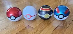 Official Pokemon TCG Ball Tin (Empty Pokeball) Collectors Decor (Lot Of 4) - Image 1