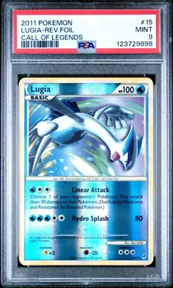 PSA 9 MINT Lugia 15/95 Reverse Holo Rare Pokemon Call of Legends Graded - Image 1