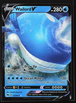Pokemon Wailord V 013/073 Champion's Path Ultra Rare Holo NM - Image 1
