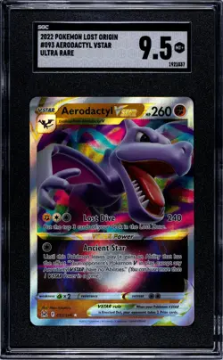 2022 Pokemon Sword & Shield Lost Origin Aerodactyl #093/196 VSTAR SGC 9.5 - Image 1