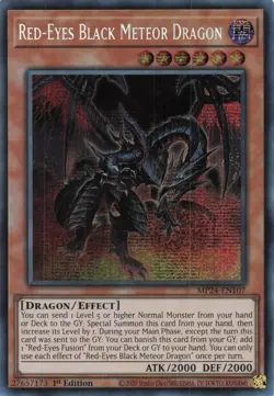 Yugioh MP24-EN107 - Red-Eyes Black Meteor Dragon - Secret Rare - Image 1