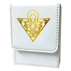 Millennium Puzzle Leather Yugioh Deck Box Gold Foil Design Card Case - Image 1
