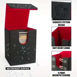 100+ Card Deck Box PU Leather Magnetic Case for TCG MTG Pokemon Yugioh - Image 4
