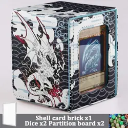 Blue-Eyes Dragon Wave Card Deck Box - PU Leather TCG Storage Yugioh - Image 4