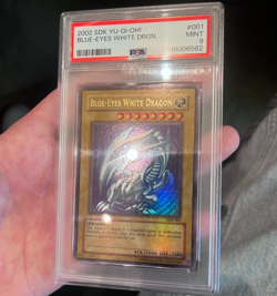 Yugioh Blue-Eyes White Dragon SDK-001 PSA 9 - Starter Deck Kaiba 2002 - VINTAGE - Image 3