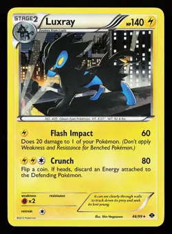 Luxray 46/99 Holo Rare Next Destinies Pokemon Card - Image 1