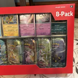 Pokemon TCG Prismatic Evolutions Costco 8 Mini-Tin Bundle w Promo Cards Tins - Image 3