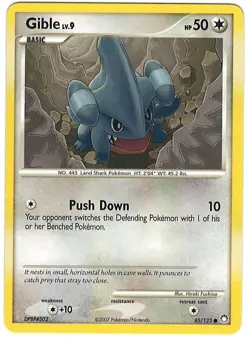Gible 85/123 Pokemon Card Mysterious Treasures 50 HP Near Mint FG - Image 1