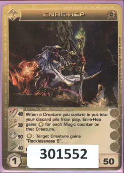 (301552) ENRE-HEP 40/30/90/40/50 (2 Max Stats) ULTRA RARE FOIL Chaotic Card - Image 1