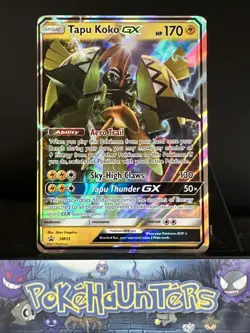 Pokemon Card Tapu Koko GX Promo SM33 Half Art Holo NM - Image 1