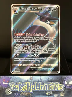 Pokemon Card Honchkrow GX 202/214 Unbroken Bonds Holo Full Art NM - Image 1