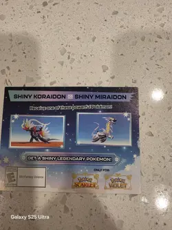 Pokemon Shiny Koraidon Or Shiny miradon GameStop Promo Card - Image 1