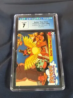 Cgc 7 Better Than Ever 56 Topps first print pokemon the first movie card - Image 1